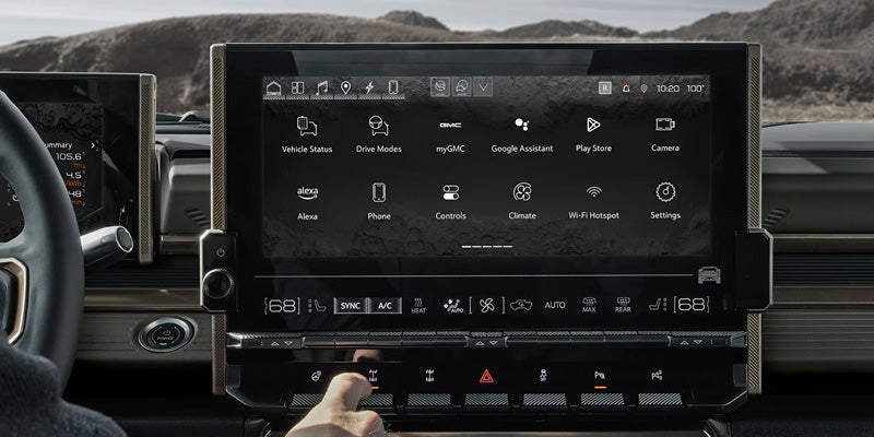 Infotainment of GMC Hummer-EV-SUV