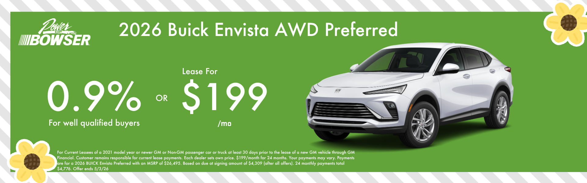 2026 Buick Envista AWD Preferred lease and APR