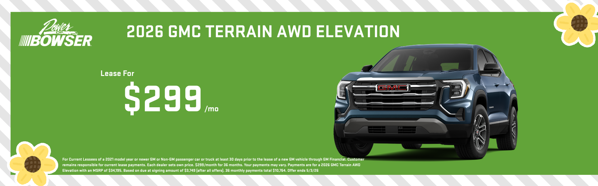 2026 GMC Terrain AWD Elevation lease