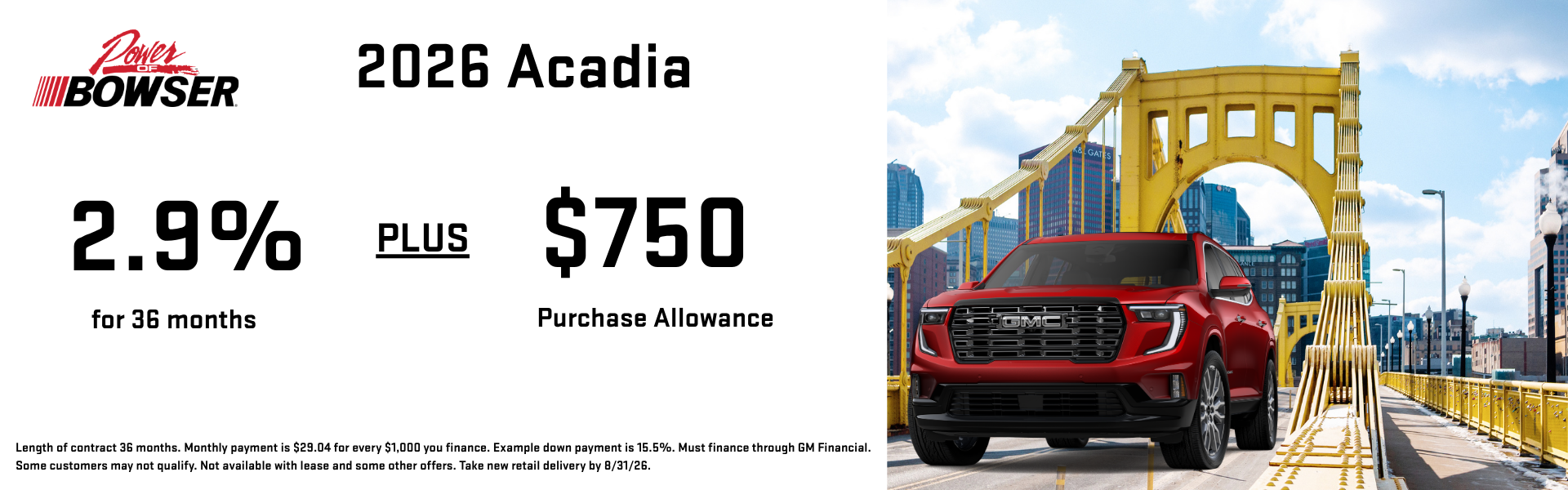 2026 GMC Acadia Offers