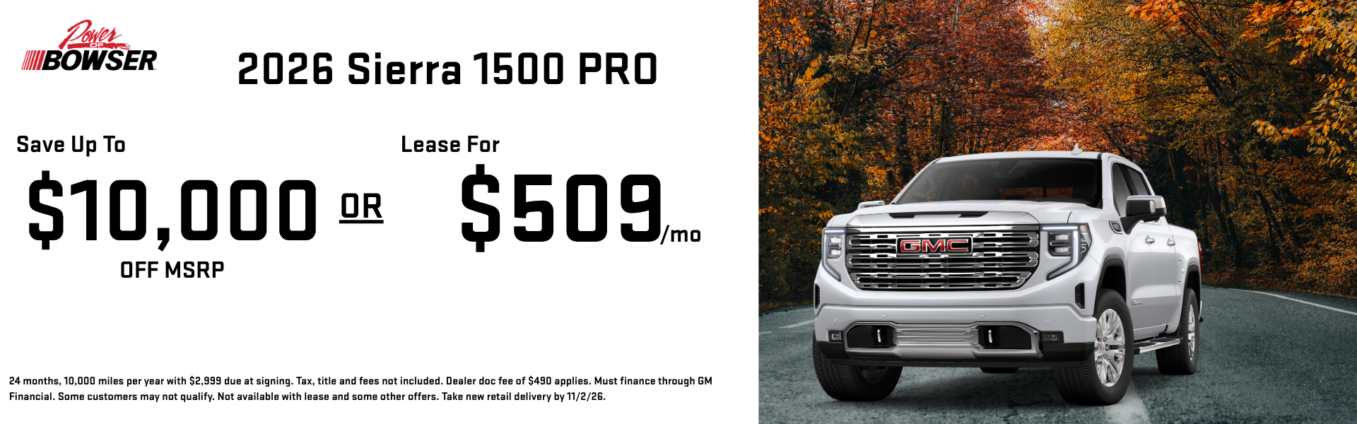 2026 GMC Sierra 1500 PRO offers